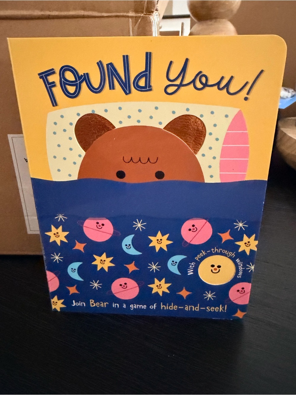 Found You! Kids Peek-Through Board Book - Yellow & Blue